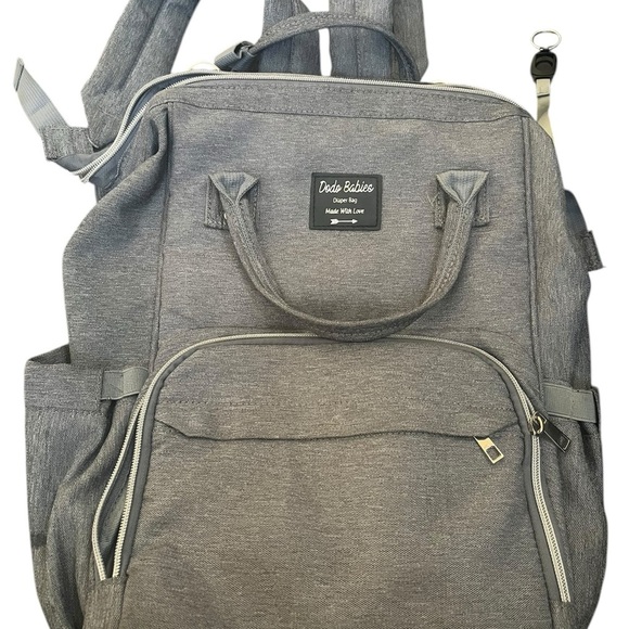 Gray Diaper Bag Backpack - Picture 4 of 4